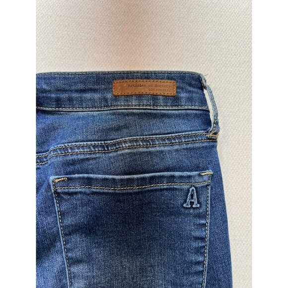 Articles Of Society Women's Sarah Distressed Jeans Stretch Denim Size 27 Blue - Picture 13 of 13